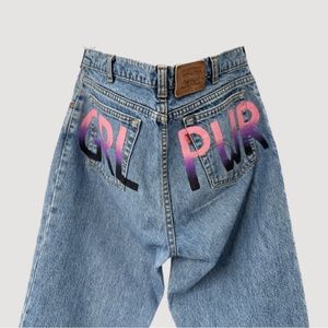 Hand-painted vintage Levi jeans